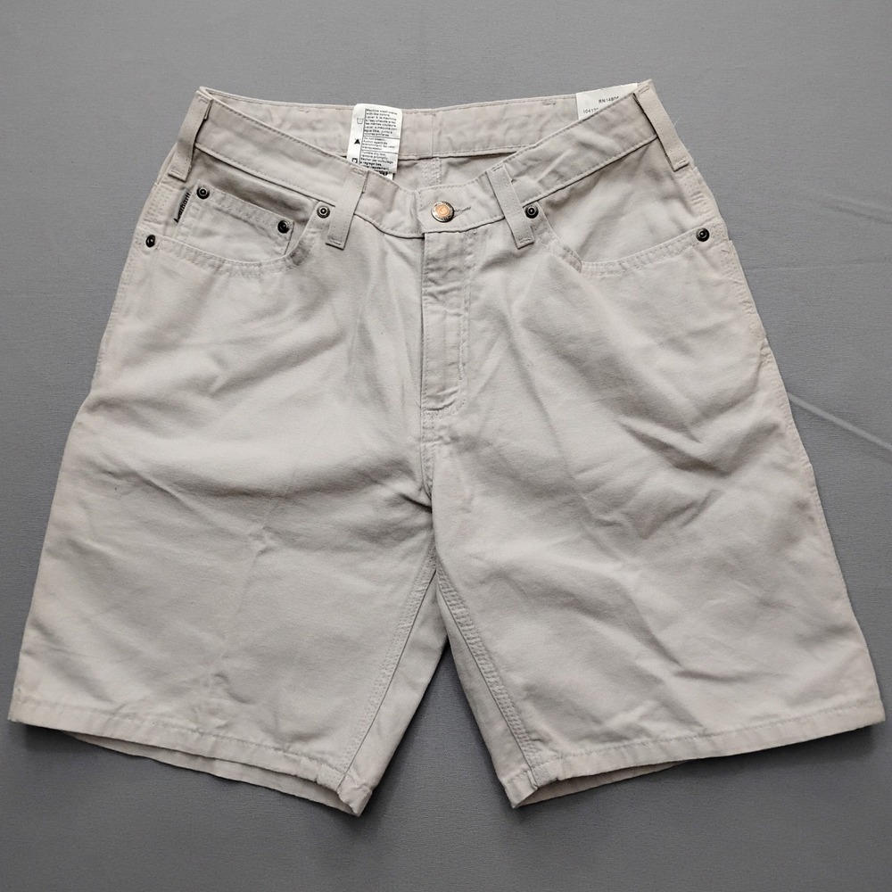 Carhartt Womens Canvas Carpenter Shorts Putty Beige WB190 PUT Size 4